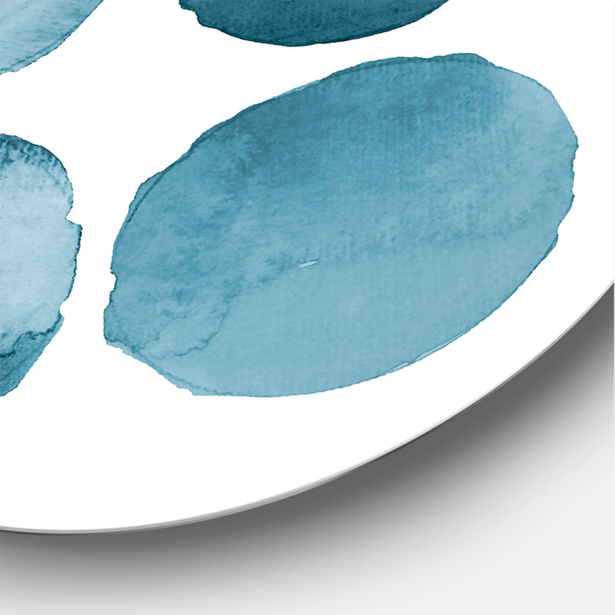 Designart - Aquamarine Circles Blue Geometric Elements